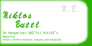 miklos buttl business card